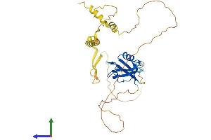 AlphaFold protein structure predicition of Human Recombinant MAGIX Protein, UniprotID Q9H6Y5 (MAGIX Protein (AA 1-334) (His tag))