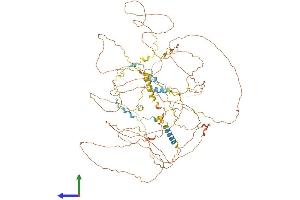 AlphaFold protein structure predicition of Mouse Recombinant Map6 Protein, UniprotID Q7TSJ2