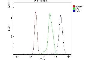 Flow Cytometry analysis of K562 cells using anti-IDO-2/IDO2 antibody (ABIN7599307).