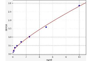 Typical standard curve (TXNRD3 ELISA Kit)