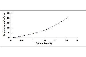 Typical standard curve (NDUFS1 ELISA Kit)