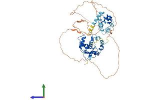 AlphaFold protein structure predicition of Human Recombinant ETS1 Protein, UniprotID P14921 (ETS1 Protein (AA 1-441) (His tag))