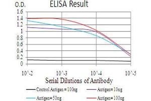 Black line: Control Antigen (100 ng), Purple line: Antigen(10 ng), Blue line: Antigen (50 ng), Red line: Antigen (100 ng), (Neuropilin 1 antibody  (AA 45-59))