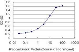 Detection limit for recombinant GST tagged EMR4 is approximately 0. (EMR4P antibody  (AA 21-93))