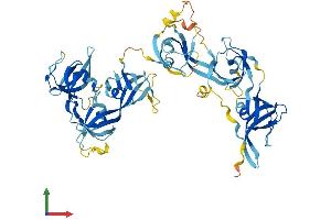 AlphaFold protein structure predicition of Mouse Recombinant Themis3 Protein, UniprotID Q9CU24 (THEMIS3 Protein (AA 1-569) (His tag))