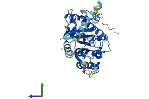 AlphaFold protein structure predicition of Mouse Recombinant Gna15 Protein, UniprotID P30678 (GNA15 Protein (AA 1-374) (His tag))
