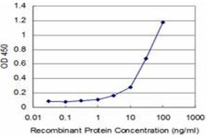 Detection limit for recombinant GST tagged STYK1 is approximately 3ng/ml as a capture antibody. (STYK1 antibody  (AA 50-159))