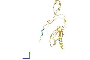 AlphaFold protein structure predicition of Mouse Recombinant Cdip1 Protein, UniprotID Q9DB75