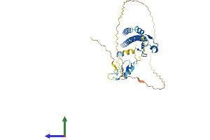 AlphaFold protein structure predicition of Human Recombinant TRIM44 Protein, UniprotID Q96DX7