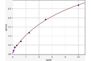 Typical standard curve