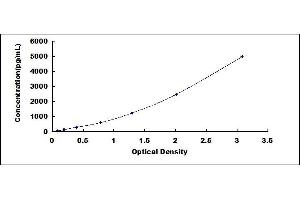 Typical standard curve (IgK ELISA Kit)