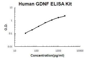 Human GDNF PicoKine ELISA Kit standard curve