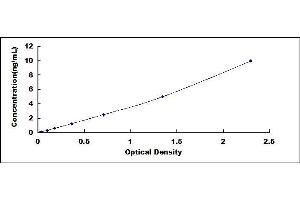 Typical standard curve (ENPP2 ELISA Kit)