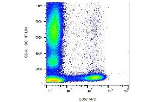 Surface staining of human peripheral blood with anti-human CD57 (TB01) APC. (CD57 antibody  (APC))