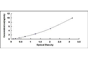 Typical standard curve (IRS2 ELISA Kit)