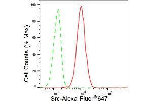 Flow cytometric analysis of Src expression in C2C12 cells using Src antibody (ABIN7800053), 1:2,000). (Recombinant Src antibody)