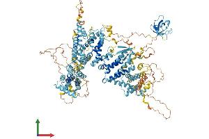 AlphaFold protein structure predicition of Human Recombinant HERC2P3 Protein, UniprotID Q9BVR0 (HERC2P3 Protein (AA 1-1158) (His tag))