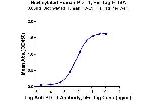Immobilized Human PD-L1,His Tag at 0. (PD-L1 Protein (AA 19-238) (His-Avi Tag,Biotin))