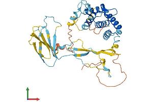 AlphaFold protein structure predicition of Human Recombinant C3P1 Protein, UniprotID Q6ZMU1 (C3P1 Protein (AA 1-363) (His tag))