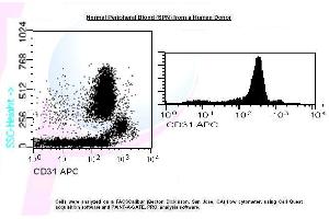 Image no. 1 for anti-Platelet/endothelial Cell Adhesion Molecule (PECAM1) antibody (APC) (ABIN1112112) (CD31 antibody  (APC))