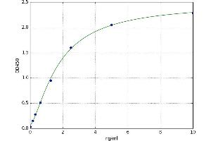 A typical standard curve (CSN2 ELISA Kit)