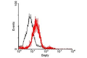 FACS: RANK transfected HEK 293 cells were stained significantly using anti-RANK (human), pAb .