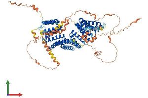 AlphaFold protein structure predicition of Mouse Recombinant Gpsm1 Protein, UniprotID Q6IR34