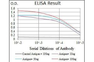 Black line: Control Antigen (100 ng), Purple line: Antigen(10 ng), Blue line: Antigen (50 ng), Red line: Antigen (100 ng),