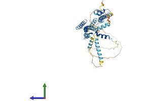 AlphaFold protein structure predicition of Human Recombinant TADA3 Protein, UniprotID O75528 (TADA3L Protein (AA 1-432) (His tag))
