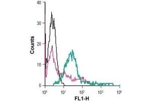 Cell surface detection of Ephrin-A2 in live intact human Jurkat T-cell leukemia cells: (black line) Cells. (Ephrin A2 antibody  (Extracellular))