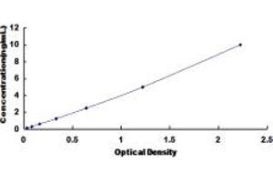 Typical standard curve (ODC1 ELISA Kit)