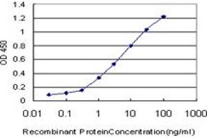 Detection limit for recombinant GST tagged LAMA5 is approximately 0. (Laminin alpha 5 antibody  (AA 1-100))