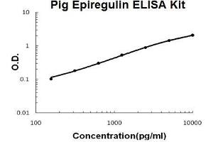 Pig Epiregulin PicoKine ELISA Kit standard curve (Epiregulin ELISA Kit)