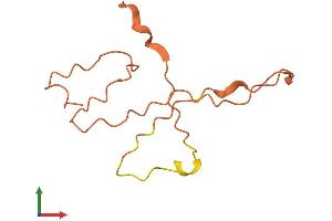 AlphaFold protein structure predicition of Human Recombinant KRTAP3-3 Protein, UniprotID Q9BYR6