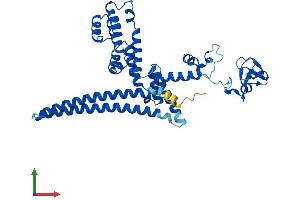 AlphaFold protein structure predicition of Human Recombinant MAEA Protein, UniprotID Q7L5Y9