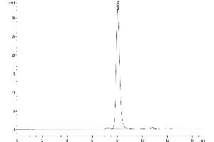 Size-exclusion chromatography-High Pressure Liquid Chromatography (SEC-HPLC) image for Signal-Regulatory Protein beta 1 (SIRPB1) (AA 30-371), (Isoform 3) protein (His-Avi Tag) (ABIN7275660)