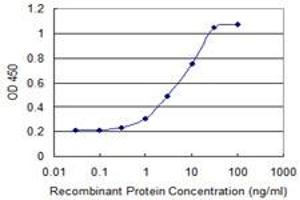 Detection limit for recombinant GST tagged OTUD7B is 0. (OTUD7B antibody  (AA 759-858))