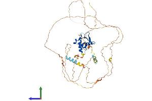 AlphaFold protein structure predicition of Mouse Recombinant Etv3 Protein, UniprotID Q8R4Z4 (ETV3 Protein (AA 1-513) (His tag))