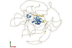 AlphaFold protein structure predicition of Human Recombinant TOPORS Protein, UniprotID Q9NS56