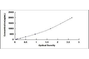 Typical standard curve (DEFA1B ELISA Kit)