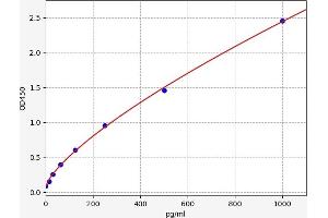 Typical standard curve (IFNW1 ELISA Kit)