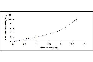 Typical standard curve (PEBP1 ELISA Kit)