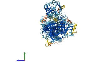 AlphaFold protein structure predicition of Mouse Recombinant Atp8b5 Protein, UniprotID A3FIN4 (Atp8b5 Protein (AA 1-1183) (His tag))