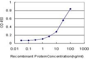 Detection limit for recombinant GST tagged CDH4 is approximately 0. (Cadherin 4 antibody  (AA 635-734))