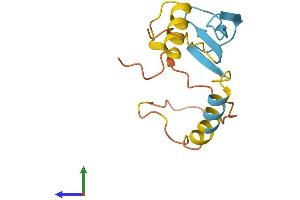 AlphaFold protein structure predicition of Human Recombinant PMS2P5 Protein, UniprotID A8MQ11 (PMS2L5 Protein (AA 1-134) (His tag))