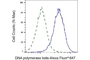 Validation of DNA polymerase beta knockdown using flow cytometry.