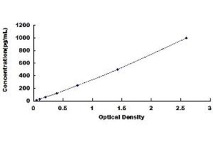 Typical standard curve (CD40 Ligand ELISA Kit)