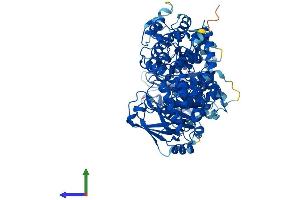 AlphaFold protein structure predicition of Mouse Recombinant Tcaf3 Protein, UniprotID Q6QR59 (FAM115E Protein (AA 1-914) (His tag))