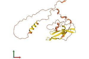 AlphaFold protein structure predicition of Human Recombinant ATXN8OS Protein, UniprotID P0DMR3 (ATXN8OS Protein (AA 1-200) (His tag))