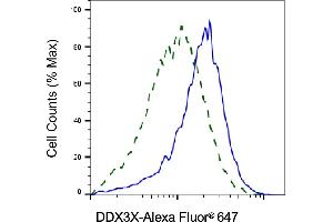 Validation of DDX3X knockdown using flow cytometry. (DDX3X antibody)